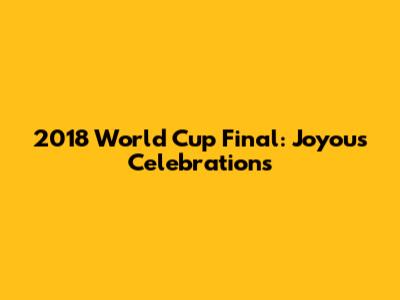 2018 World Cup Final: Joyous Celebrations