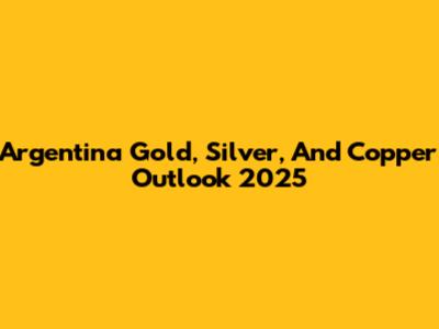 Argentina Gold, Silver, And Copper Outlook 2025