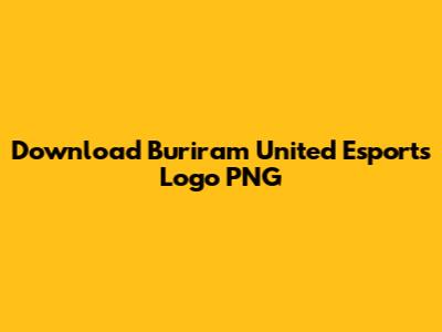 Download Buriram United Esports Logo PNG