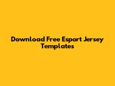 Download Free Esport Jersey Templates