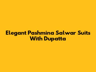 Elegant Pashmina Salwar Suits With Dupatta