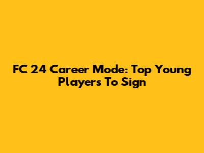 FC 24 Career Mode: Top Young Players To Sign