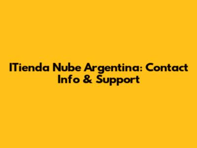 ITienda Nube Argentina: Contact Info & Support