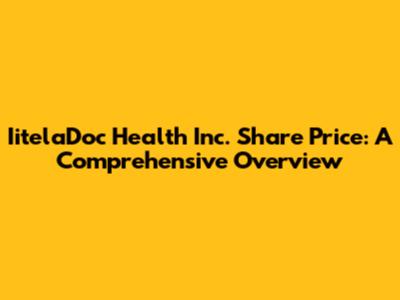 IitelaDoc Health Inc. Share Price: A Comprehensive Overview
