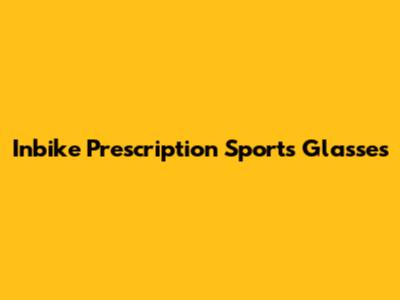 Inbike Prescription Sports Glasses