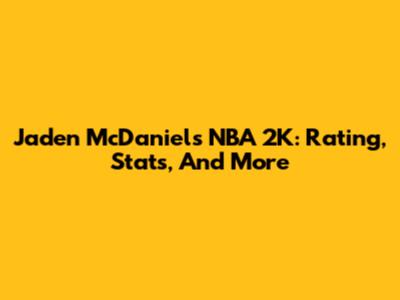 Jaden McDaniels NBA 2K: Rating, Stats, And More