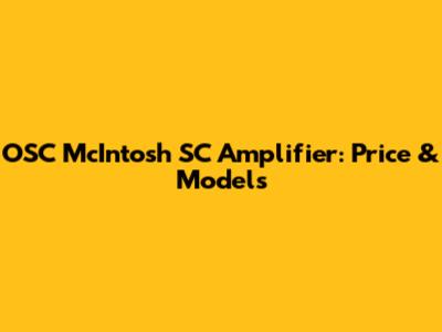 OSC McIntosh SC Amplifier: Price & Models