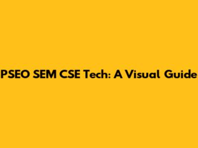 PSEO SEM CSE Tech: A Visual Guide