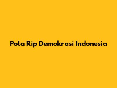 Pola "Rip" Demokrasi Indonesia