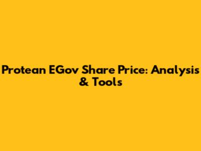 Protean EGov Share Price: Analysis & Tools