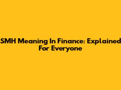 SMH Meaning In Finance: Explained For Everyone