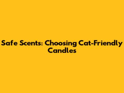 Safe Scents: Choosing Cat-Friendly Candles