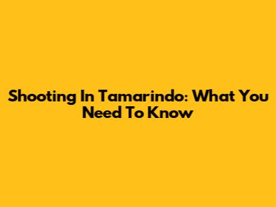 Shooting In Tamarindo: What You Need To Know