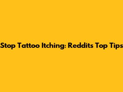 Stop Tattoo Itching: Reddit's Top Tips