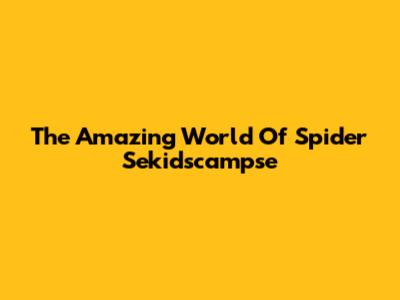 The Amazing World Of Spider Sekidscampse