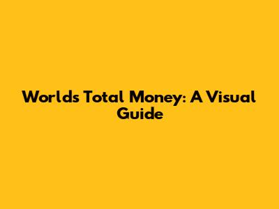 World's Total Money: A Visual Guide