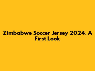 Zimbabwe Soccer Jersey 2024: A First Look